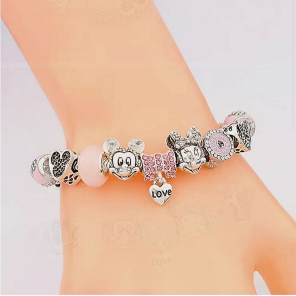 Disney Pink and Silver Charm Bracelet - Picture 3 of 4